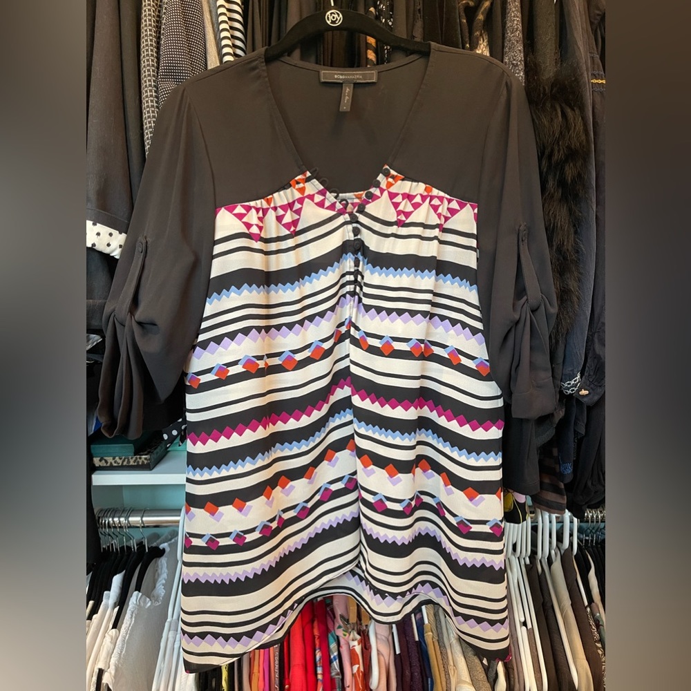 Back and Multi-Colored BCBG Top